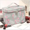 Large-capacity waterproof travel, fresh and cute, portable hand-held makeup brush, cosmetics storage, fashionable ins makeup bag details Picture